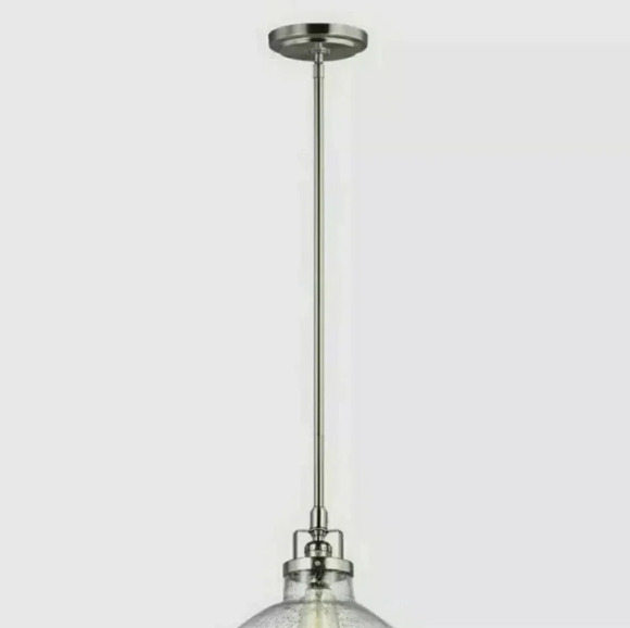 1-Light 12-5/8" Wide Pendant Seeded Glass - Picture 4 of 4